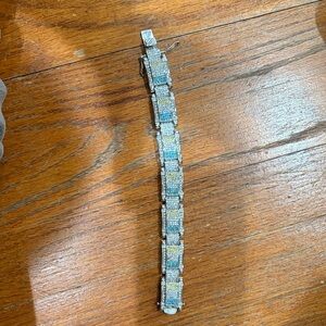 Silver and Blue Bracelet unisex